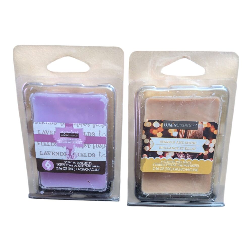 LumiNessence Scented Wax Melts Lot of 2 – Lavender Fields & Sparkle and Shine –